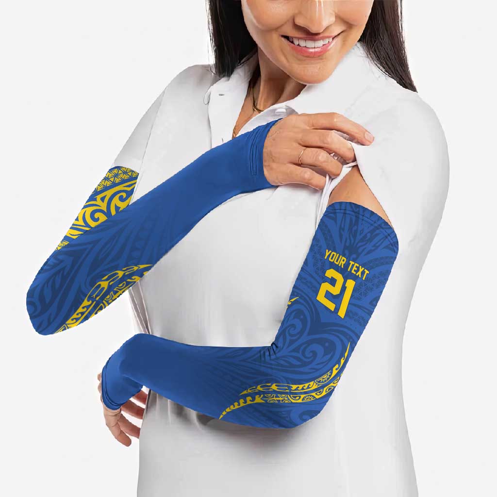 Custom Oceania Football Solomon Kings Arm Sleeves Polynesian Tribal Pattern LT9 - Polynesian Pride