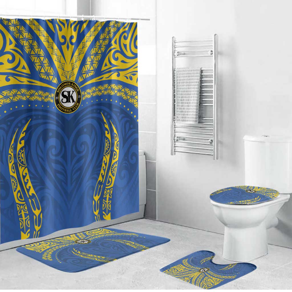Oceania Football Solomon Kings Bathroom Set Polynesian Tribal Pattern LT9 Bathroom Set (4 pcs) Blue - Polynesian Pride