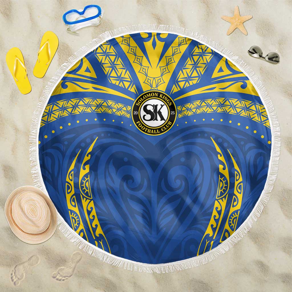 Oceania Football Solomon Kings Beach Blanket Polynesian Tribal Pattern LT9 One Size 150cm Blue - Polynesian Pride