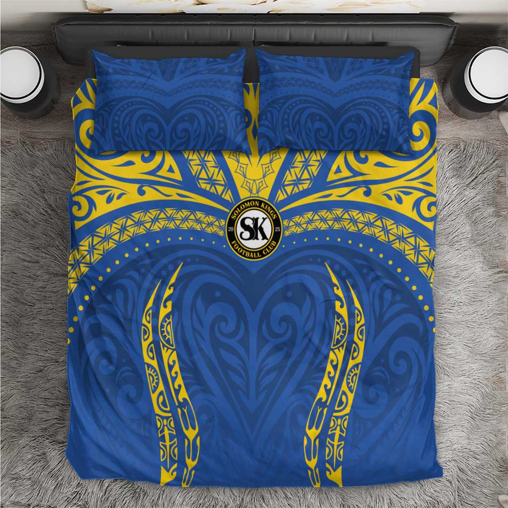 Oceania Football Solomon Kings Bedding Set Polynesian Tribal Pattern LT9 Blue - Polynesian Pride