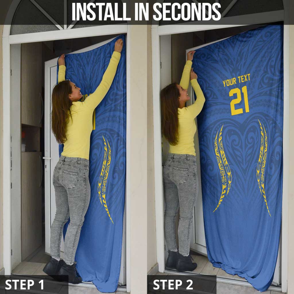 Custom Oceania Football Solomon Kings Door Cover Polynesian Tribal Pattern LT9 - Polynesian Pride