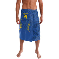 Custom Oceania Football Solomon Kings Lavalava Polynesian Tribal Pattern LT9 Blue - Polynesian Pride