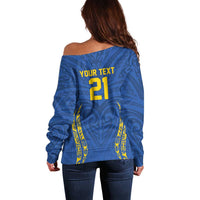 Custom Oceania Football Solomon Kings Off Shoulder Sweater Polynesian Tribal Pattern LT9 - Polynesian Pride