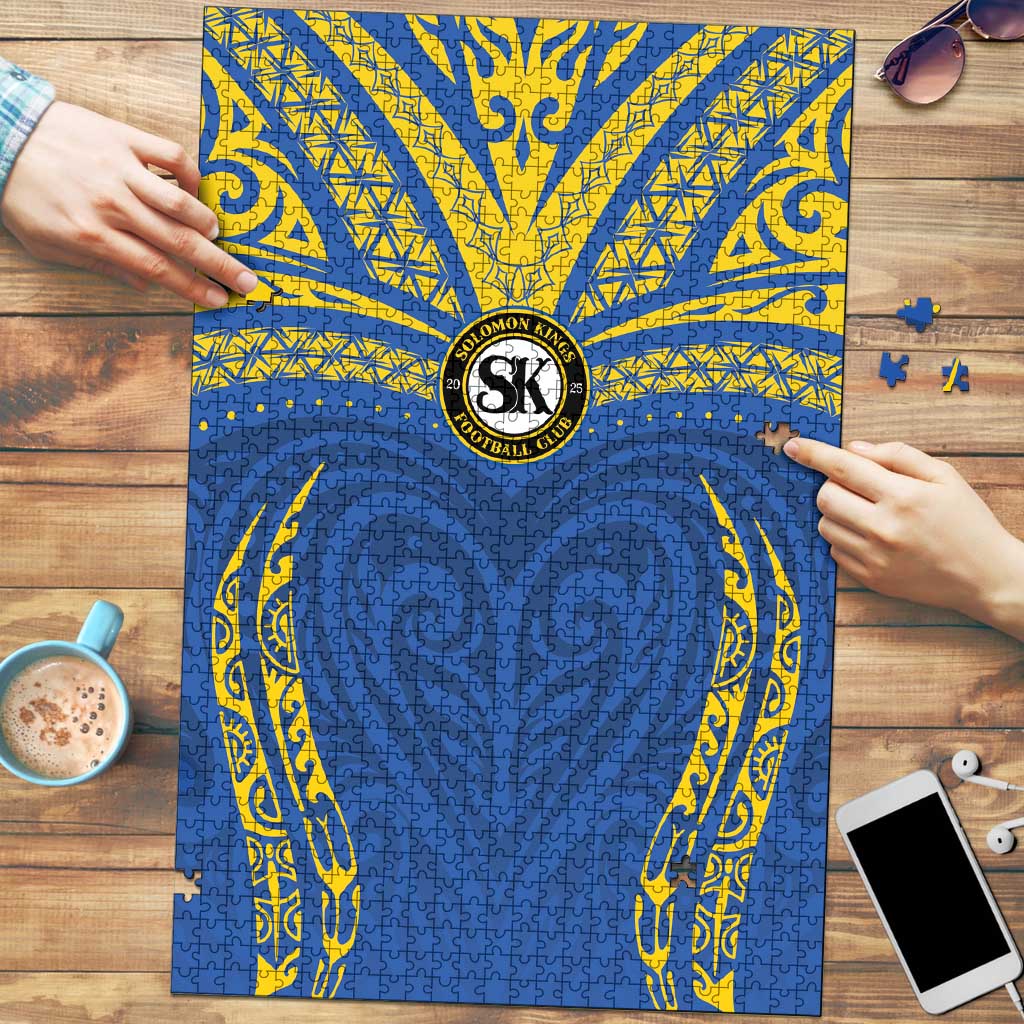 Oceania Football Solomon Kings Puzzle Polynesian Tribal Pattern LT9 Blue - Polynesian Pride