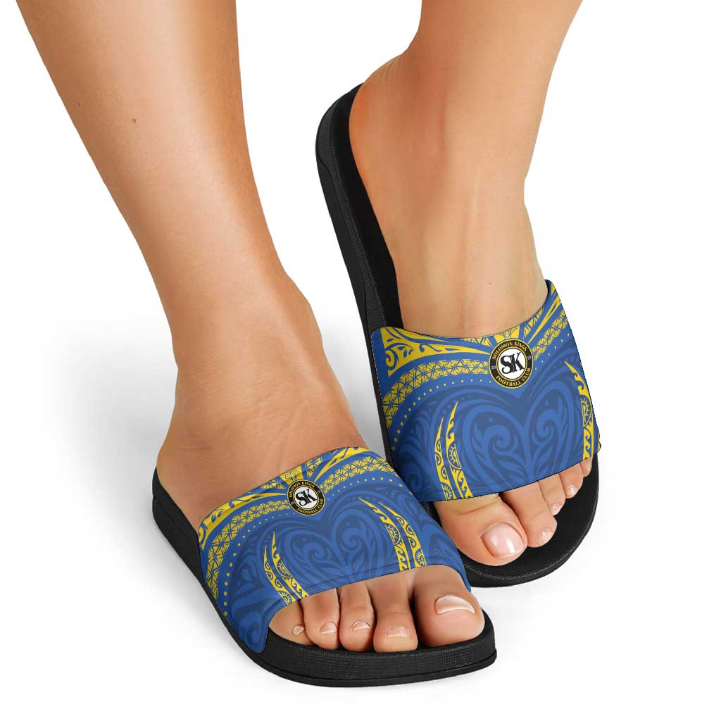 Oceania Football Solomon Kings Slide Sandals Polynesian Tribal Pattern LT9 - Polynesian Pride