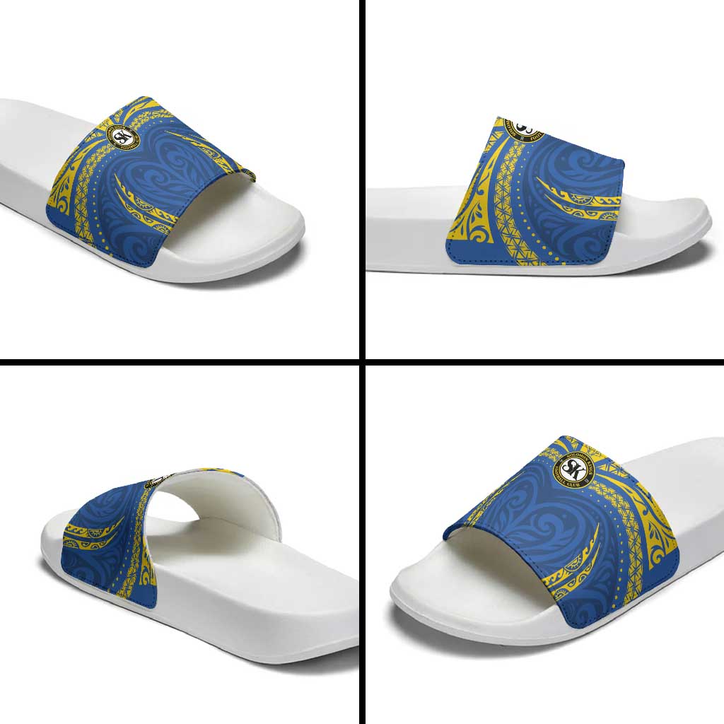 Oceania Football Solomon Kings Slide Sandals Polynesian Tribal Pattern LT9 - Polynesian Pride