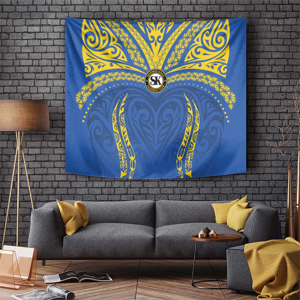 Oceania Football Solomon Kings Tapestry Polynesian Tribal Pattern LT9 Blue - Polynesian Pride