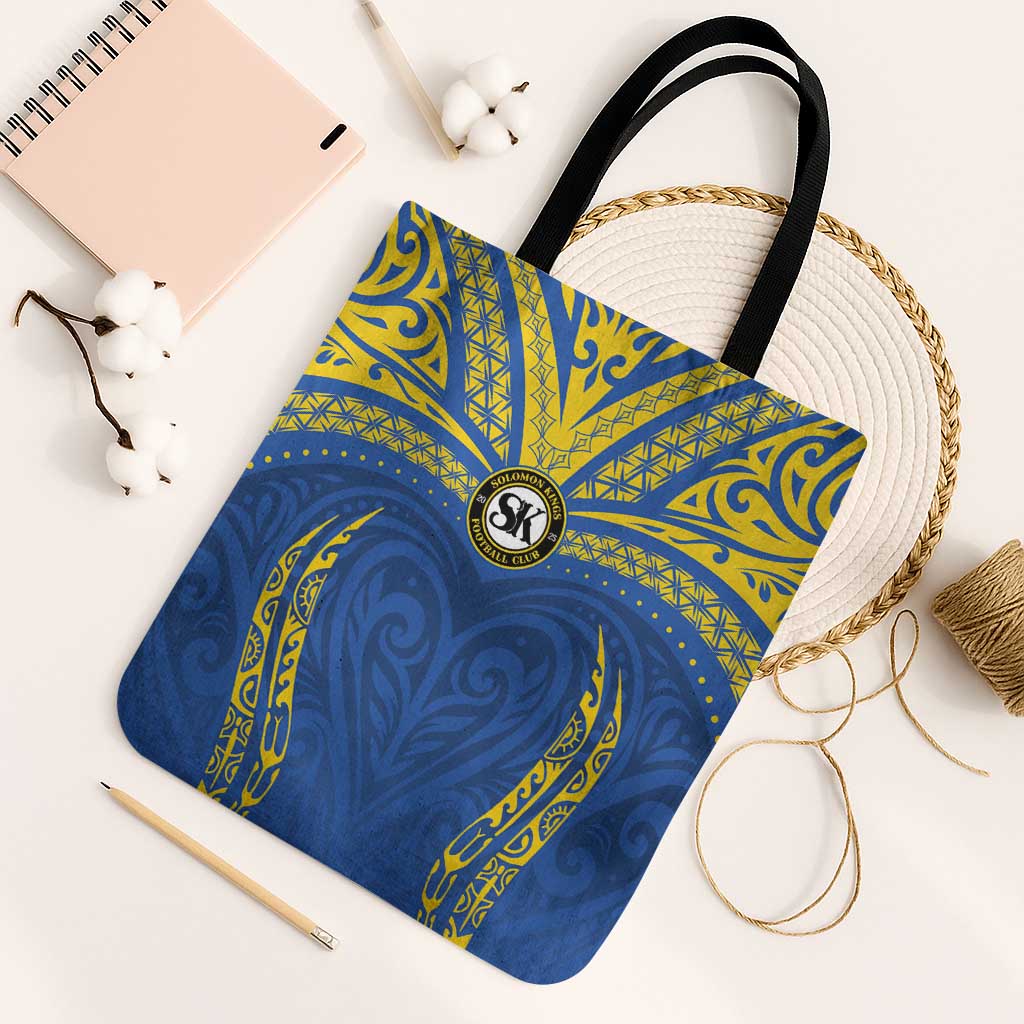 Oceania Football Solomon Kings Tote Bag Polynesian Tribal Pattern LT9 Black Strap One Size Blue - Polynesian Pride