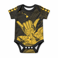 Hawaii Shaka Sign Baby Onesie Gold Version LT9 Gold - Polynesian Pride