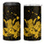 Gold Hawaiian Hibiscus Shaka Sign 4 in 1 Can Cooler Tumbler