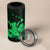 Green Hawaiian Hibiscus Shaka Sign 4 in 1 Can Cooler Tumbler