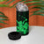 Green Hawaiian Hibiscus Shaka Sign 4 in 1 Can Cooler Tumbler