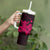 Pink Hawaiian Hibiscus Shaka Sign Tumbler With Handle