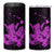 Purple Hawaiian Hibiscus Shaka Sign 4 in 1 Can Cooler Tumbler