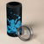 Blue Hawaiian Hibiscus Shaka Sign 4 in 1 Can Cooler Tumbler