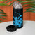 Blue Hawaiian Hibiscus Shaka Sign 4 in 1 Can Cooler Tumbler