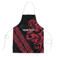 All Black Maori Tribal Tattoo Personalised Apron Classic Red Polynesian Style LT9 Red - Polynesian Pride