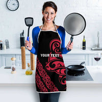 All Black Maori Tribal Tattoo Personalised Apron Classic Red Polynesian Style LT9 - Polynesian Pride