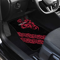 All Black Maori Tribal Tattoo Personalised Car Mats Classic Red Polynesian Style LT9 - Polynesian Pride