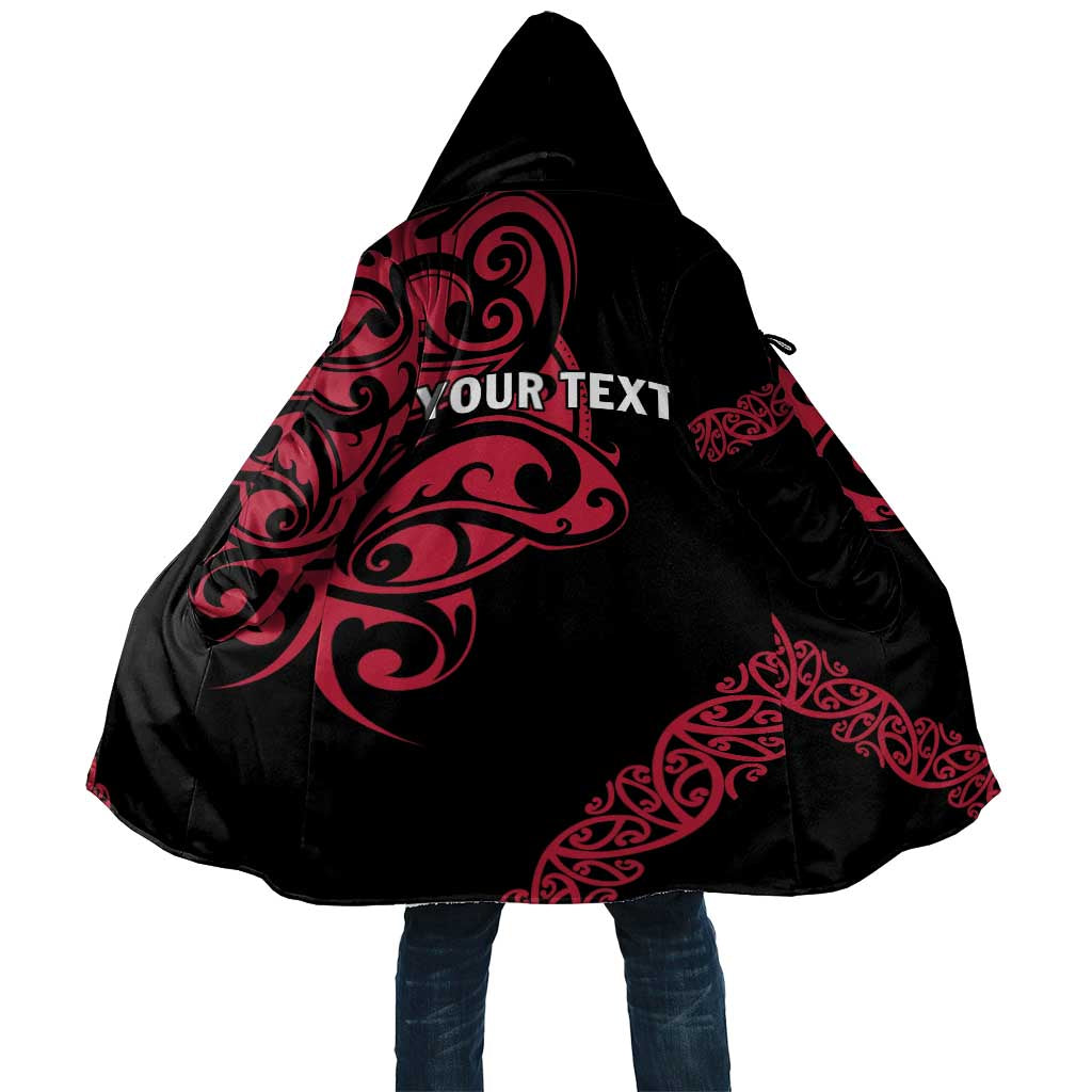 All Black Maori Tribal Tattoo Personalised Cloak Classic Red Polynesian Style LT9 Unisex Red - Polynesian Pride