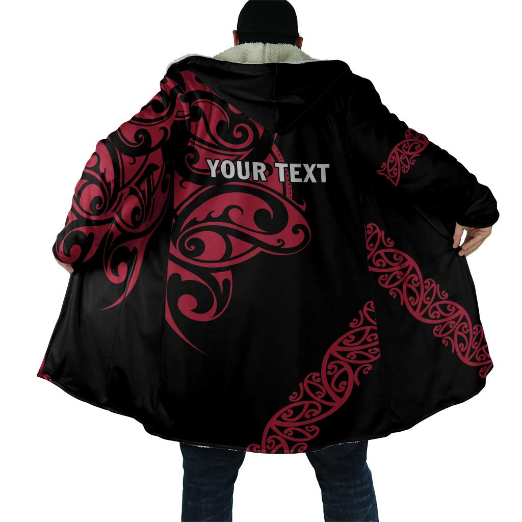 All Black Maori Tribal Tattoo Personalised Cloak Classic Red Polynesian Style LT9 - Polynesian Pride