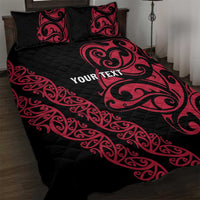 All Black Maori Tribal Tattoo Personalised Quilt Bed Set Classic Red Polynesian Style LT9 Red - Polynesian Pride