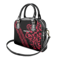 All Black Maori Tribal Tattoo Personalised Shoulder Handbag Classic Red Polynesian Style LT9 - Polynesian Pride