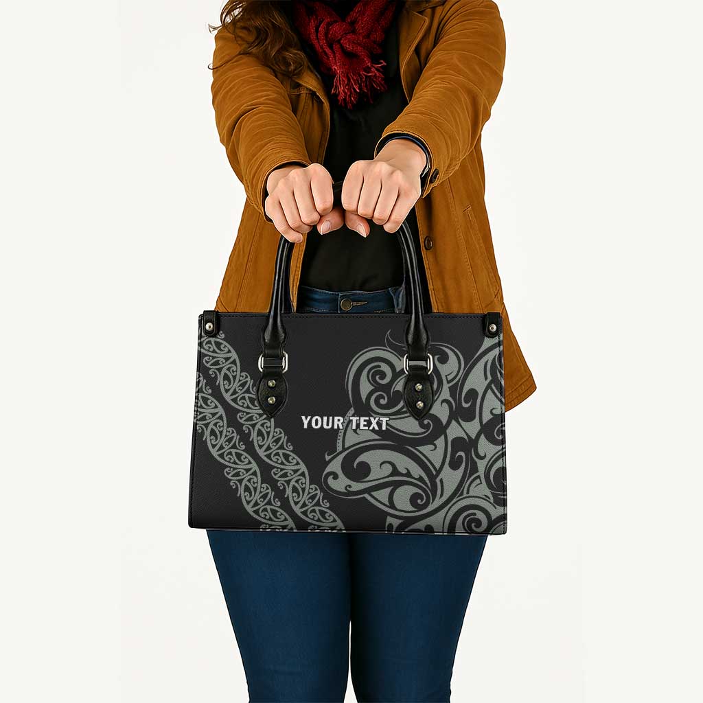 All Black Maori Tribal Tattoo Personalised Leather Bag Moss Green Polynesian Style LT9 Green - Polynesian Pride