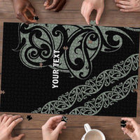 All Black Maori Tribal Tattoo Personalised Puzzle Moss Green Polynesian Style LT9 - Polynesian Pride