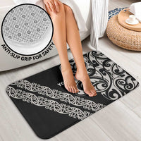 All Black Maori Tribal Tattoo Personalised Bathroom Set Stone Gray Polynesian Style LT9 - Polynesian Pride