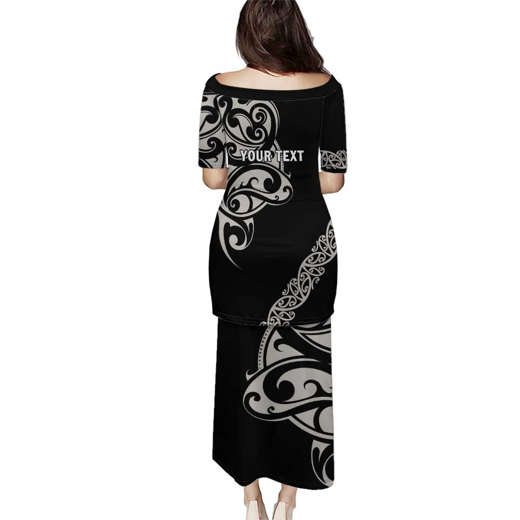All Black Maori Tribal Tattoo Personalised Puletasi Stone Gray Polynesian Style LT9 - Polynesian Pride