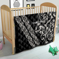 All Black Maori Tribal Tattoo Personalised Quilt Stone Gray Polynesian Style LT9 - Polynesian Pride
