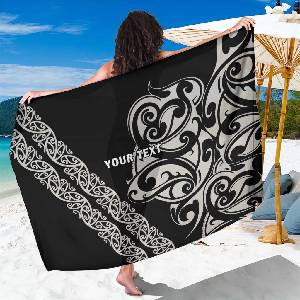 All Black Maori Tribal Tattoo Personalised Sarong Stone Gray Polynesian Style LT9 One Size 44 x 66 inches Gray - Polynesian Pride