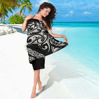 All Black Maori Tribal Tattoo Personalised Sarong Stone Gray Polynesian Style LT9 - Polynesian Pride