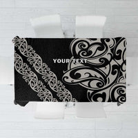 All Black Maori Tribal Tattoo Personalised Tablecloth Stone Gray Polynesian Style LT9 Gray - Polynesian Pride