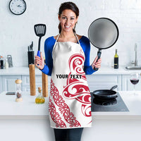 All White Maori Tribal Tattoo Personalised Apron Classic Red Polynesian Style LT9 - Polynesian Pride
