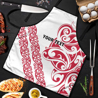 All White Maori Tribal Tattoo Personalised Apron Classic Red Polynesian Style LT9 Red - Polynesian Pride