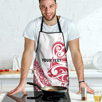 All White Maori Tribal Tattoo Personalised Apron Classic Red Polynesian Style LT9 - Polynesian Pride