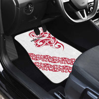 All White Maori Tribal Tattoo Personalised Car Mats Classic Red Polynesian Style LT9 - Polynesian Pride