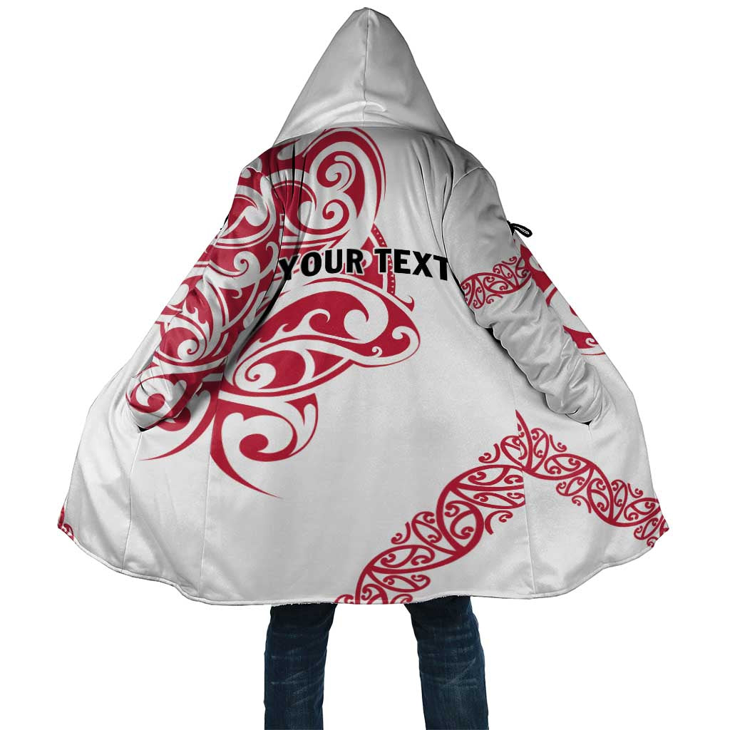 All White Maori Tribal Tattoo Personalised Cloak Classic Red Polynesian Style LT9 Unisex Red - Polynesian Pride