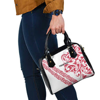All White Maori Tribal Tattoo Personalised Shoulder Handbag Classic Red Polynesian Style LT9 - Polynesian Pride