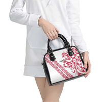 All White Maori Tribal Tattoo Personalised Shoulder Handbag Classic Red Polynesian Style LT9 - Polynesian Pride