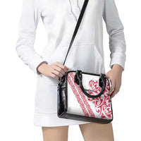 All White Maori Tribal Tattoo Personalised Shoulder Handbag Classic Red Polynesian Style LT9 - Polynesian Pride