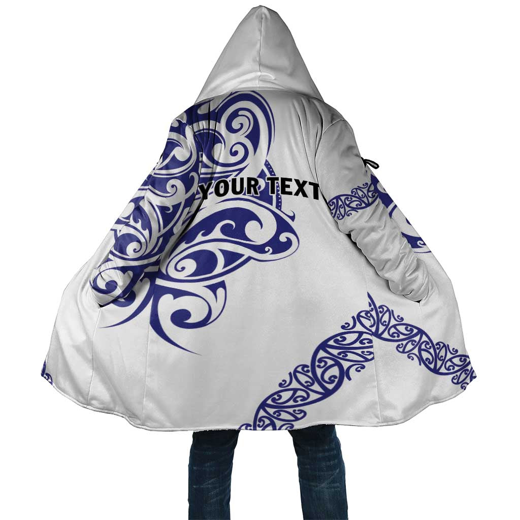 All White Maori Tribal Tattoo Personalised Cloak Dark Blue Polynesian Style LT9 Unisex Blue - Polynesian Pride