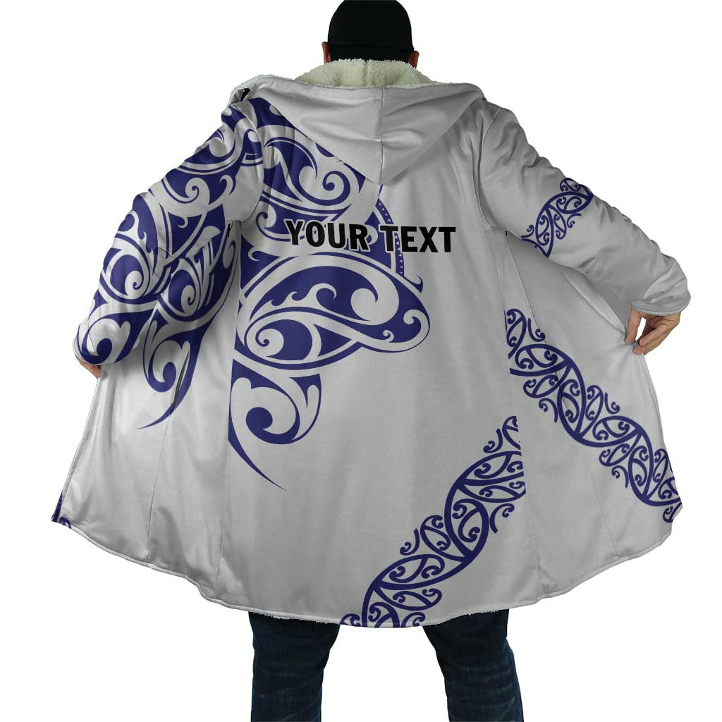 All White Maori Tribal Tattoo Personalised Cloak Dark Blue Polynesian Style LT9 - Polynesian Pride