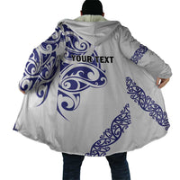 All White Maori Tribal Tattoo Personalised Cloak Dark Blue Polynesian Style LT9 - Polynesian Pride
