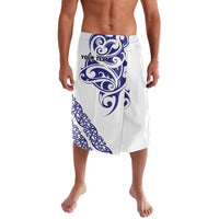 All White Maori Tribal Tattoo Personalised Lavalava Dark Blue Polynesian Style LT9 Blue - Polynesian Pride