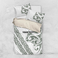 All White Maori Tribal Tattoo Personalised Bedding Set Moss Green Polynesian Style LT9 US Twin 172cm x 218cm Green - Polynesian Pride