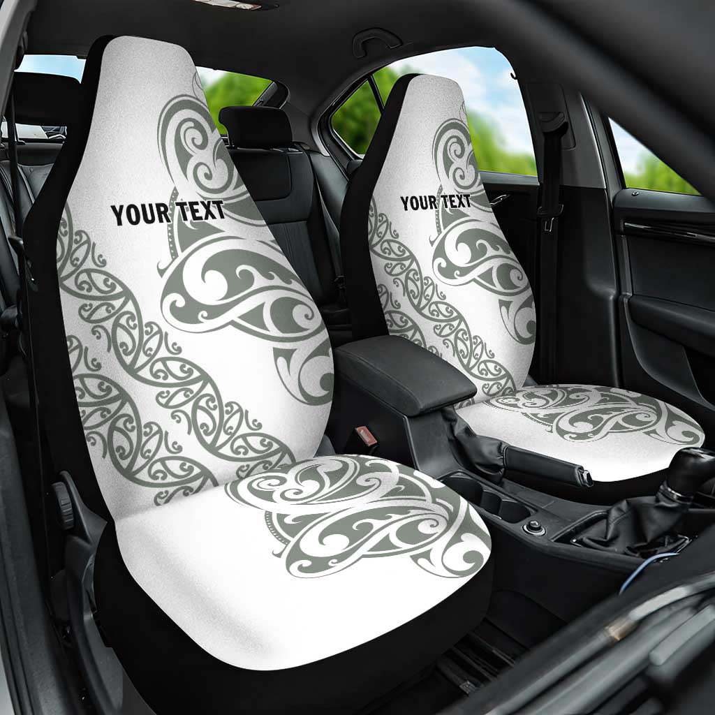 All White Maori Tribal Tattoo Personalised Car Seat Cover Moss Green Polynesian Style LT9 One Size Green - Polynesian Pride