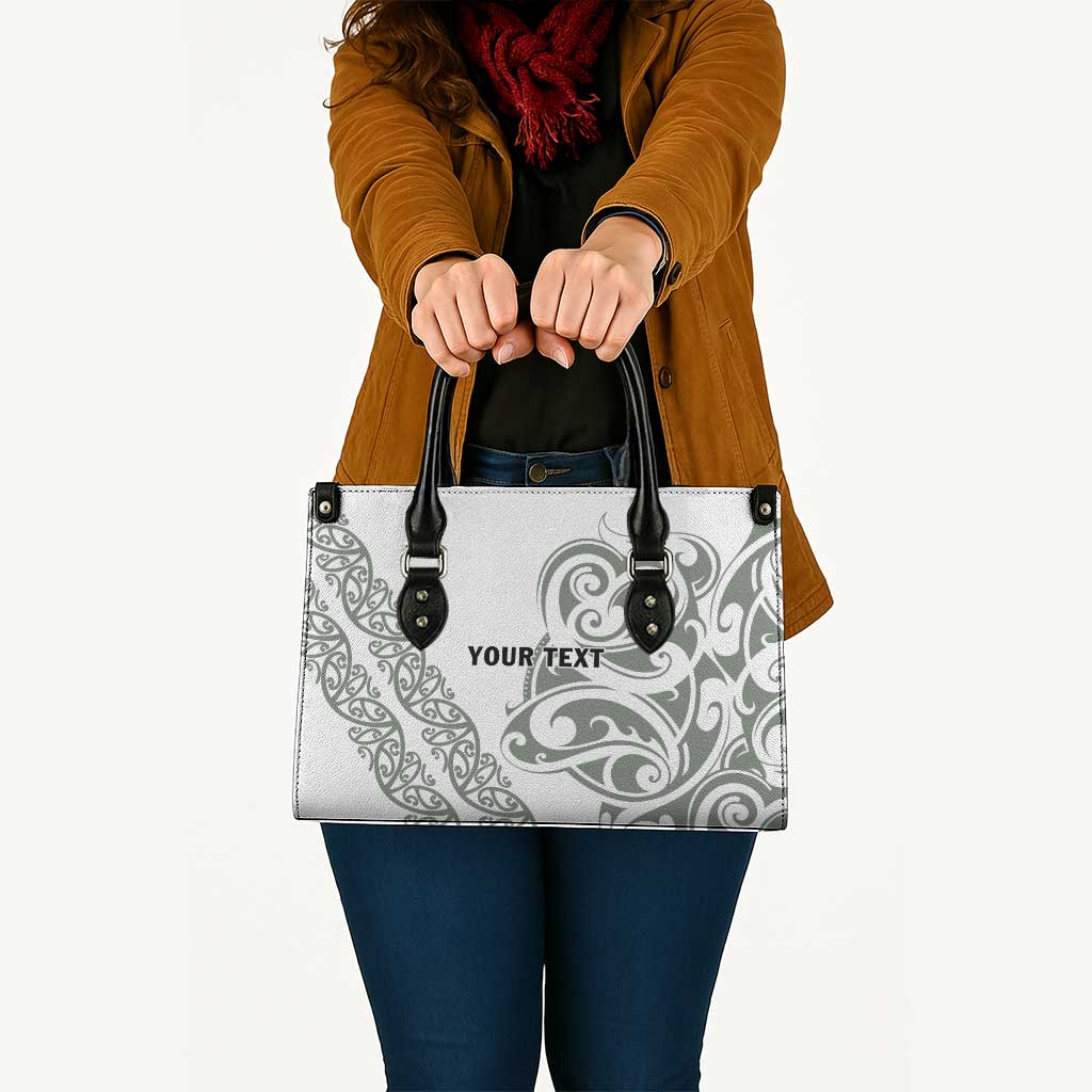 All White Maori Tribal Tattoo Personalised Leather Bag Moss Green Polynesian Style LT9 Green - Polynesian Pride